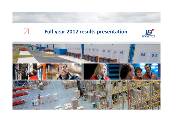 full year 2012 results presentation contents