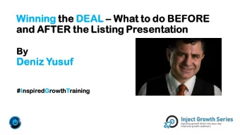 By  By  Deniz Yusuf  #Inspi  pired  edGrowt  wthTrai  aining  Exclu  lusiv  sive e P artners.