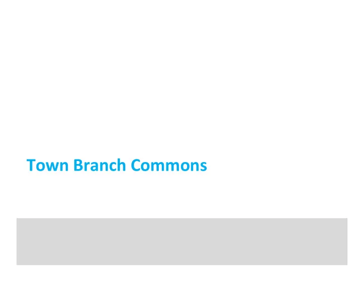 town branch commons town branch history