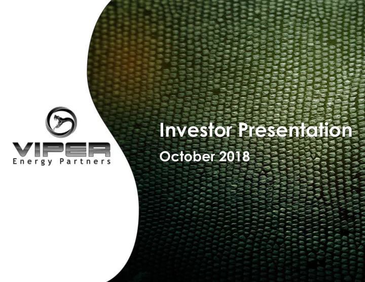 investor presentation