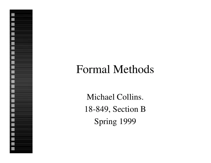 formal methods