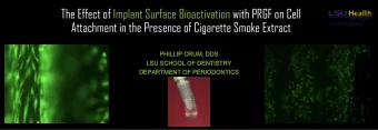 The Effect of Implant Surface Bioactivation with PRGF on Cell  Attachment in the Presence of