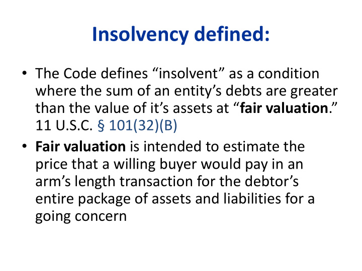 insolvency defined