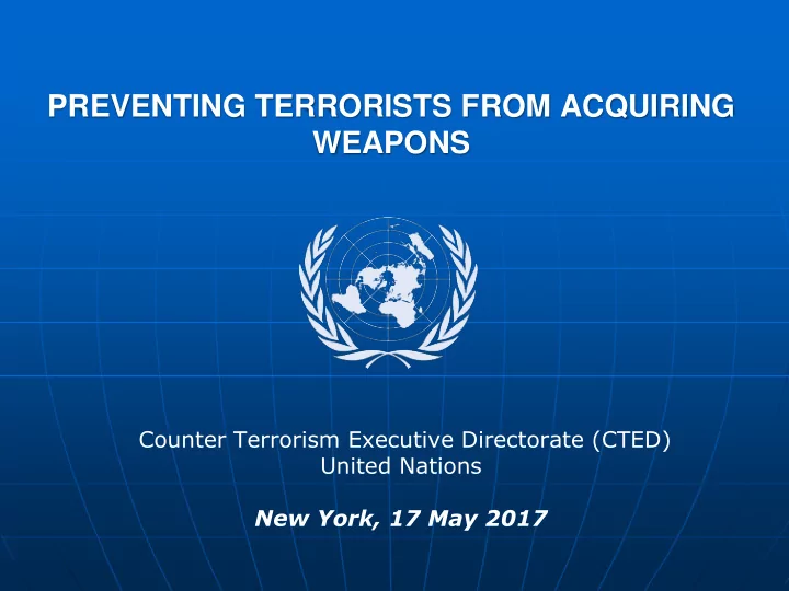 preventing terrorists from acquiring weapons