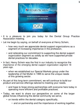 Among these are:  The impact of economy on DSOs     The outlook for DSOs and