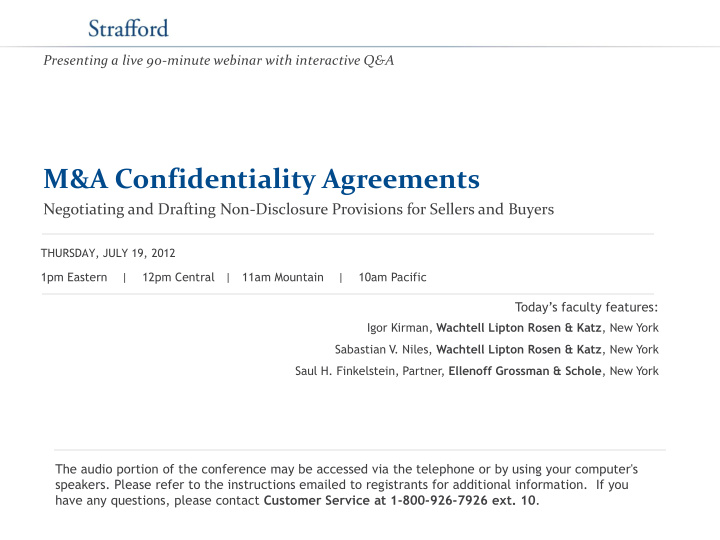 m a confidentiality agreements negotiating and drafting