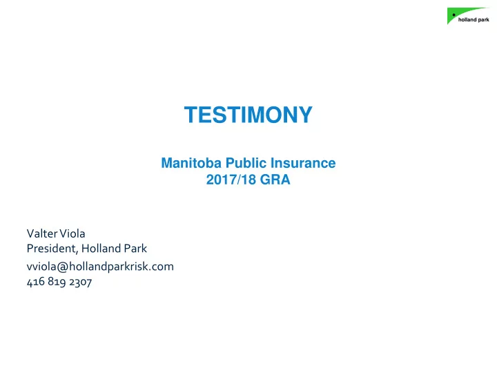 holland park holland park testimony manitoba public