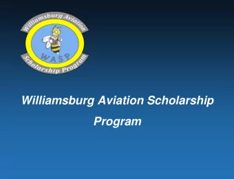Williamsburg Aviation Scholarship  Program  Mission  Mission Statement  Statement  Mot  Motivat