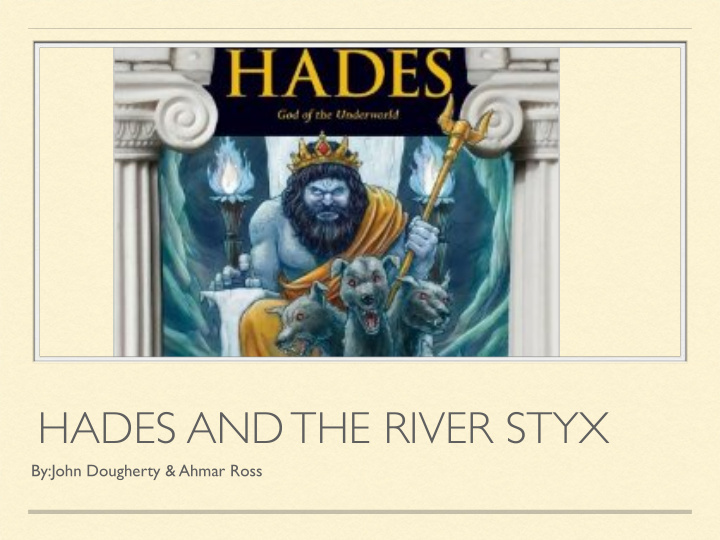 hades and the river styx