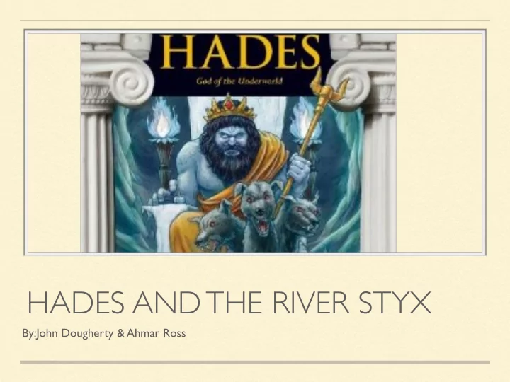 hades and the river styx