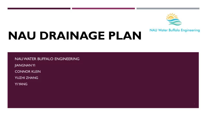 nau drainage plan
