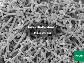 Inion BioRestore   Bridging the Gap  2.11.2015  Types of Bone Grafts  Allograft  Donor bone