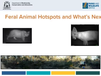 So what is a feral predator hotspot?  Its quite likely that feral predators use  preferred