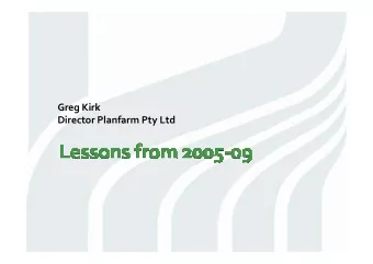 Greg Kirk  Director Planfarm Pty Ltd  Poor Price  Good Price  Poor Price  Good Price  Poor Season