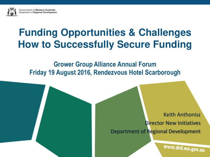 funding opportunities challenges