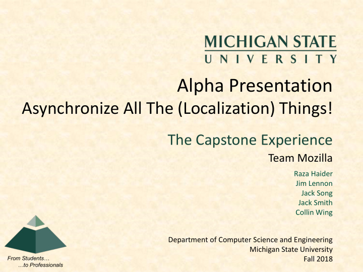 alpha presentation