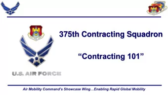 375th Contracting Squadron  Contracting 101  Air Mobility Commands Showcase