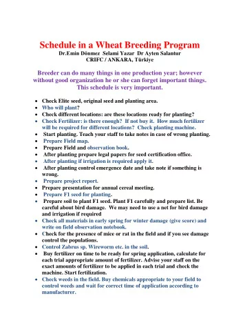 Clean/adjust street and plots in the field according to desired plot size,  cut plots if