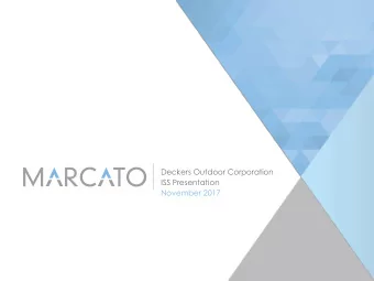 ISS Presentation  November 2017  DISCLAIMER The views expressed in this presentation (the