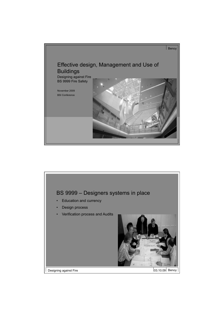 effective design management and use of buildings
