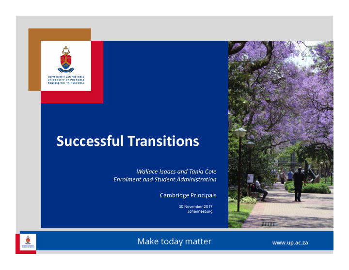 successful transitions