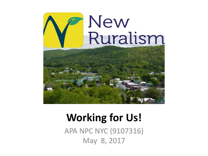 working for us