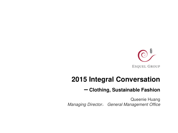 2015 integral conversation
