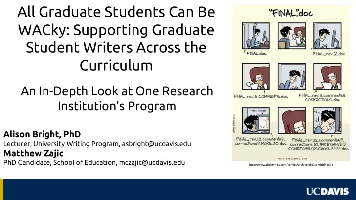 all graduate students can be wacky supporting graduate