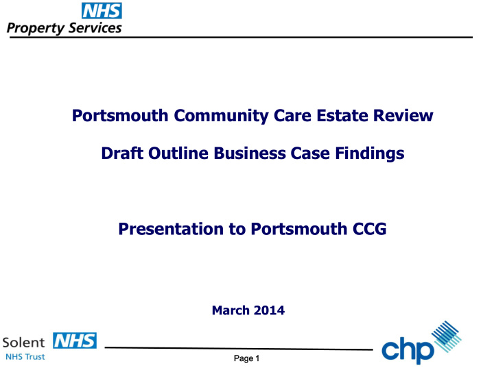 portsmouth community care estate review