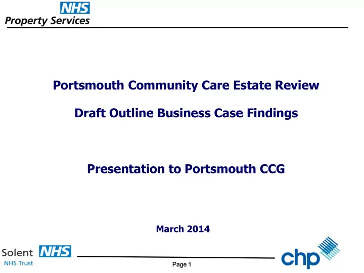 portsmouth community care estate review