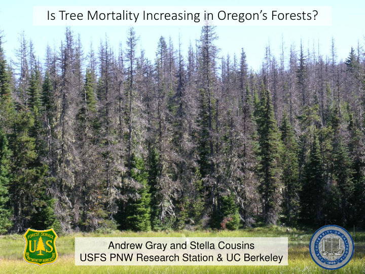is tree mortality increasing in oregon s forests