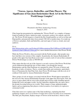 Yuccas, Agaves, Butterflies, and Flute Players: The  Significance of San Juan Basketmaker Rock