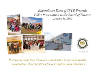 Background  Since 1999, Supplemental Severance Tax Bond (SSTBs) proceeds have been the principal