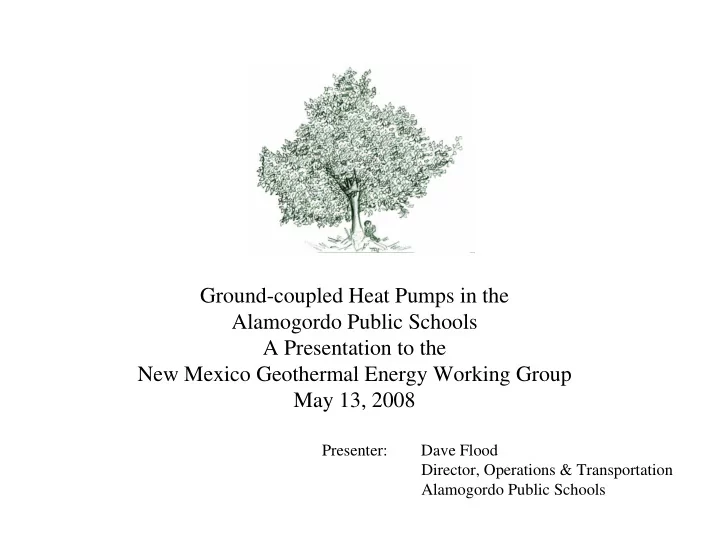 ground coupled heat pumps in the alamogordo public
