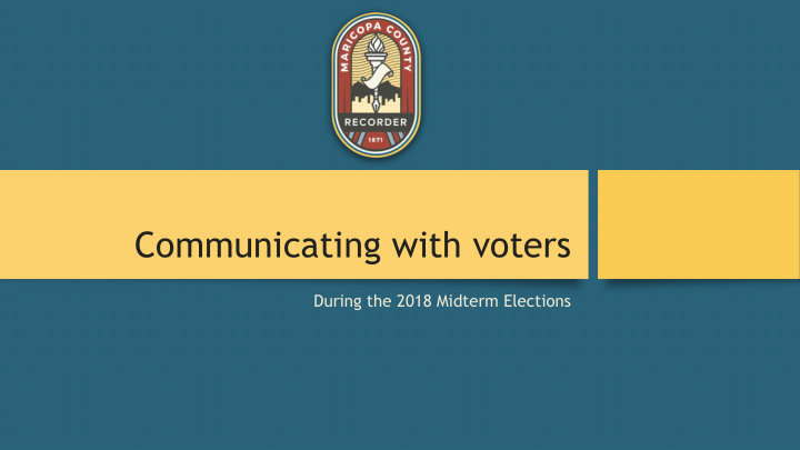 communicating with voters