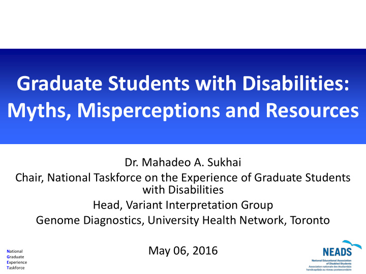 graduate students with disabilities
