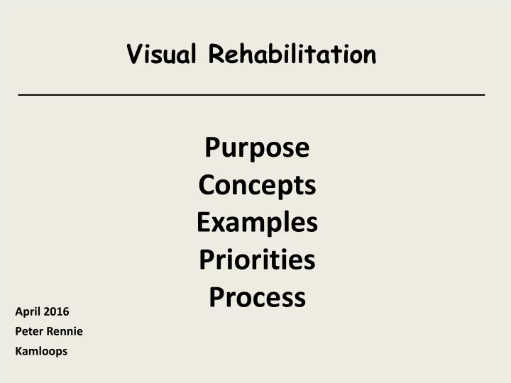 purpose concepts examples priorities process