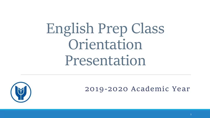 english prep class