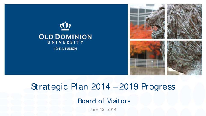 s trategic plan 2014 2019 progress