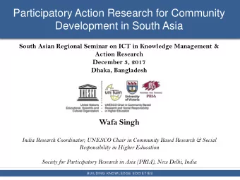 Development in South Asia  South Asian Regional Seminar on ICT in Knowledge Management &amp;