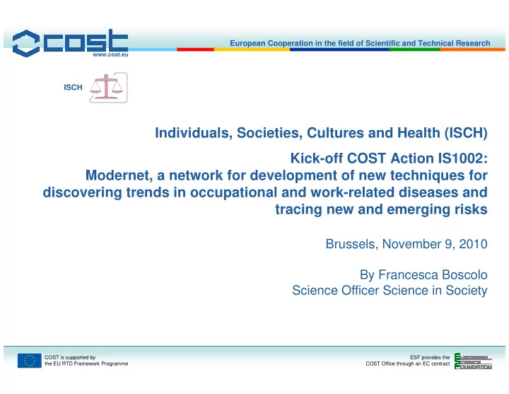 individuals societies cultures and health isch kick off