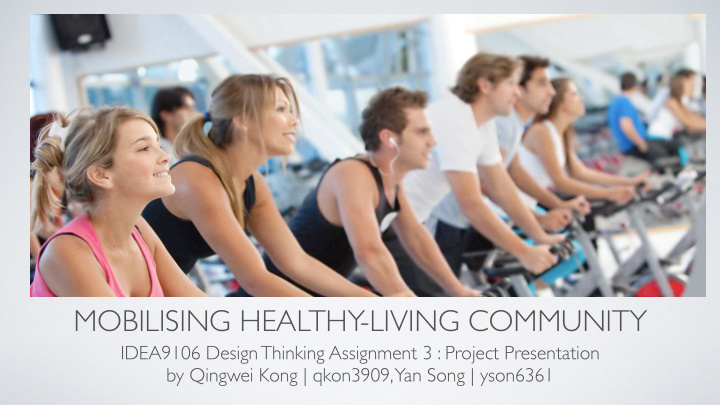mobilising healthy living community