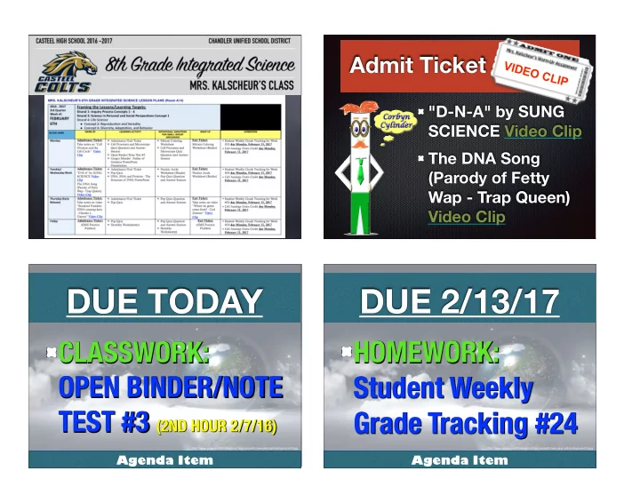 due today due 2 13 17