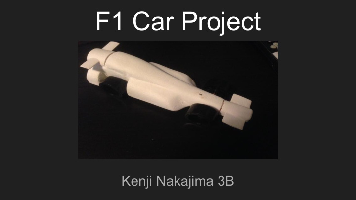 f1 car project