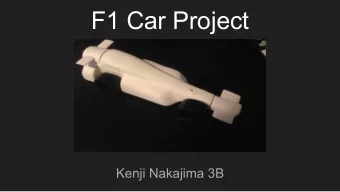 F1 Car Project  Kenji Nakajima 3B  Aerodynamics  Drag (Air Resistance)  The force acting opposite