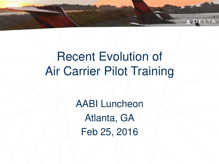 air carrier pilot training