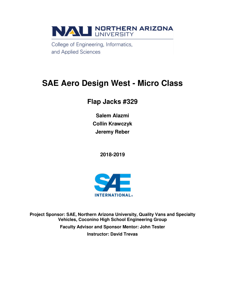 sae aero design west micro class