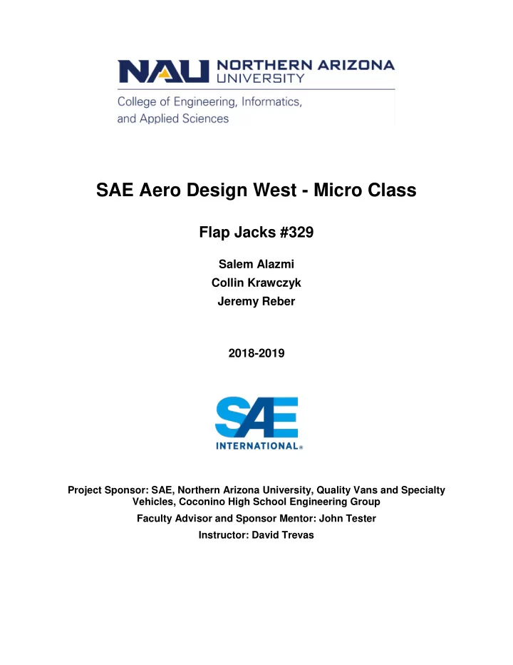 sae aero design west micro class