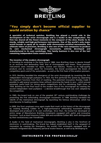 You simply dont become official supplier to  world aviation by chance  A specialist of