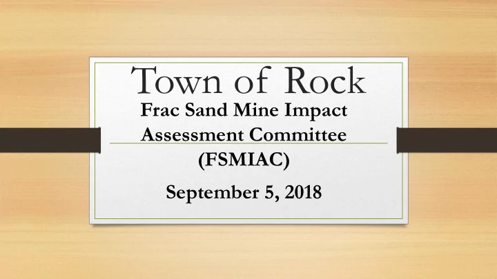 town of rock